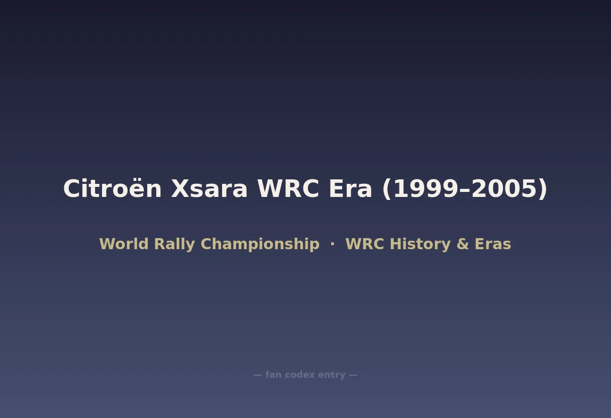 Citroën Xsara WRC Era (1999–2005)