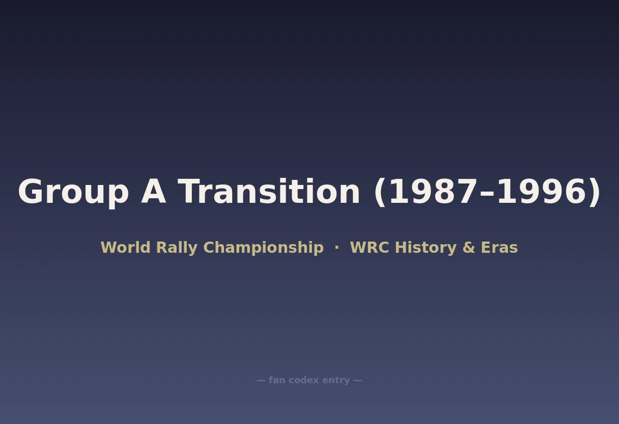 Group A Transition (1987–1996)