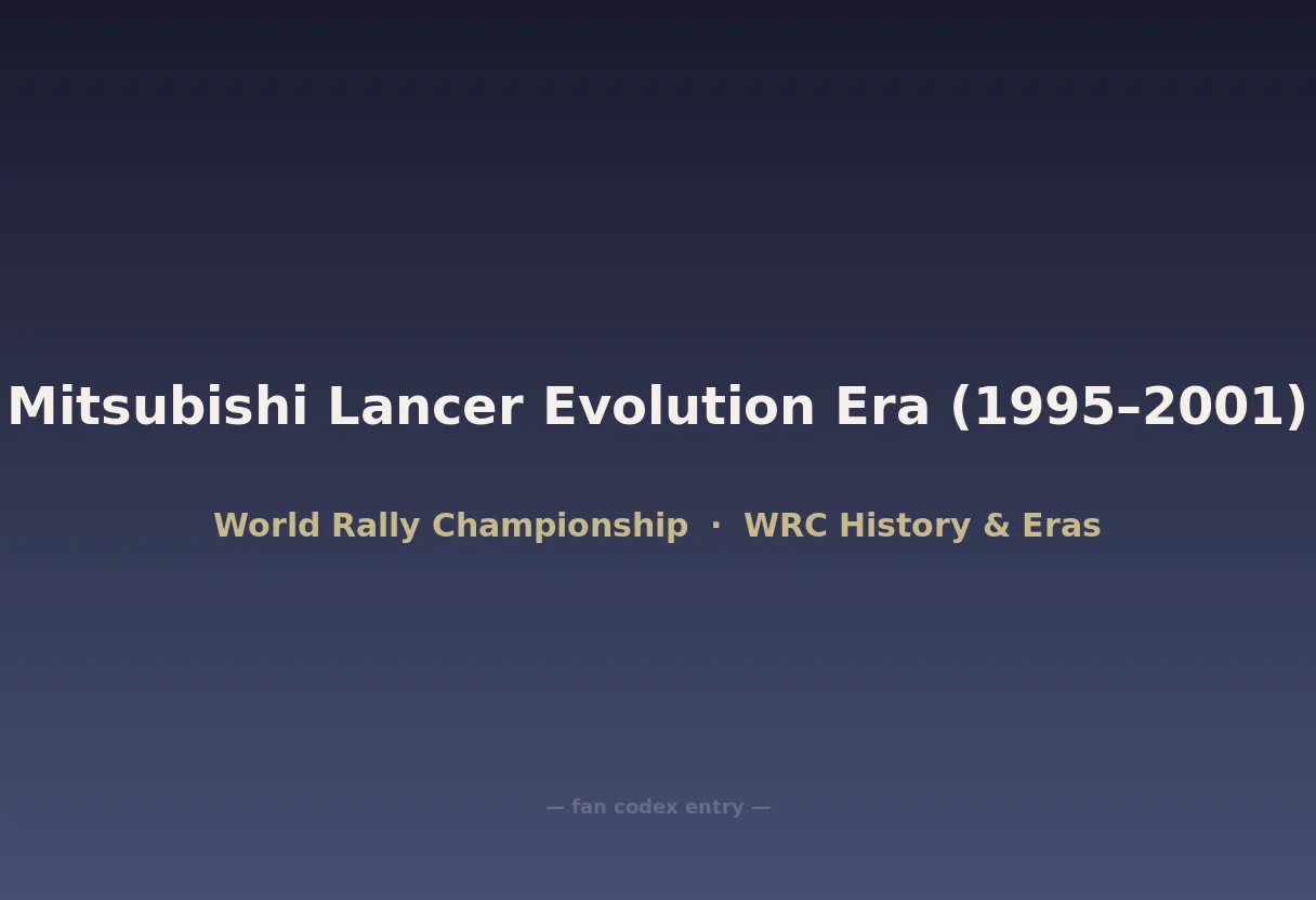 Mitsubishi Lancer Evolution Era (1995–2001)