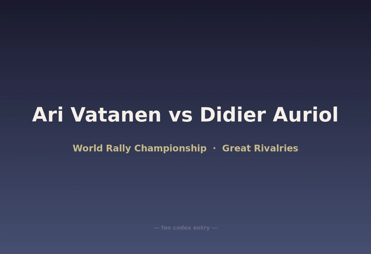 Ari Vatanen vs Didier Auriol