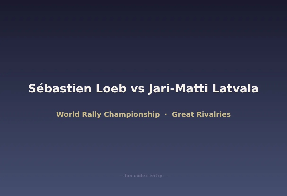 Sébastien Loeb vs Jari-Matti Latvala