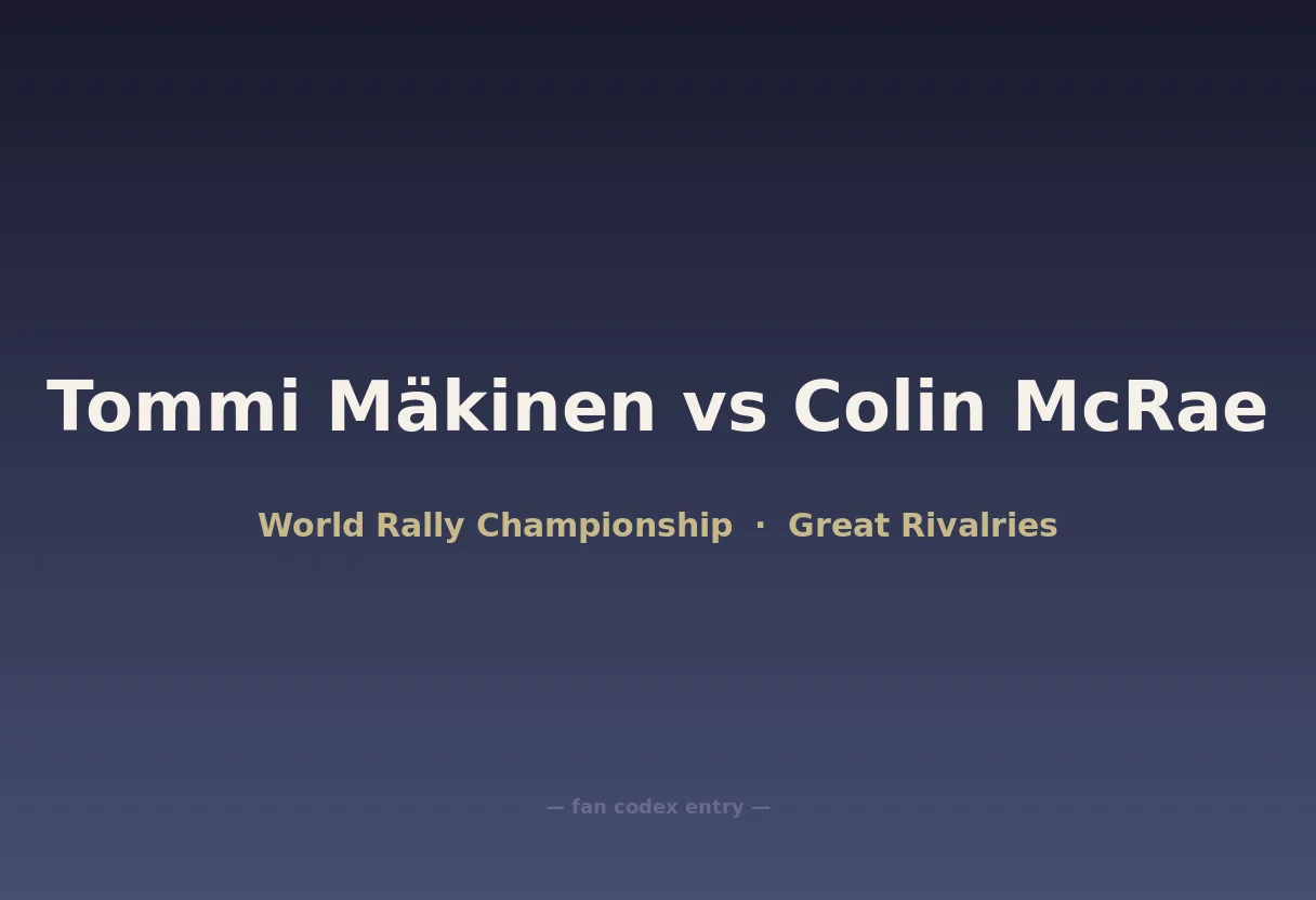 Tommi Mäkinen vs Colin McRae