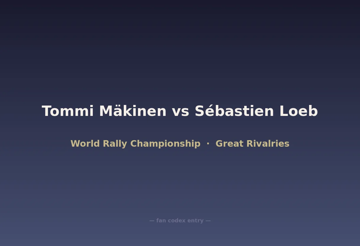 Tommi Mäkinen vs Sébastien Loeb